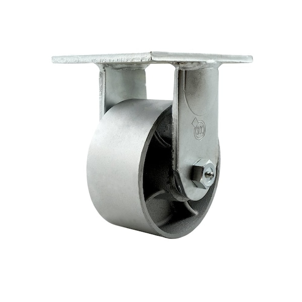 6'' Extra Heavy Duty Semi Steel Cast Iron Wheel Rigid Top Plate Caster